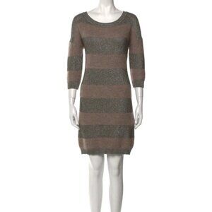 FALCONERI ITALY🇮🇹MADE Knit Dress MEDIUM FLEECE WOOL‎ MOHAIR Blend Metallic